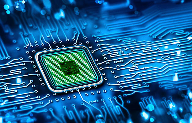 Microchip set in a printed circuit board